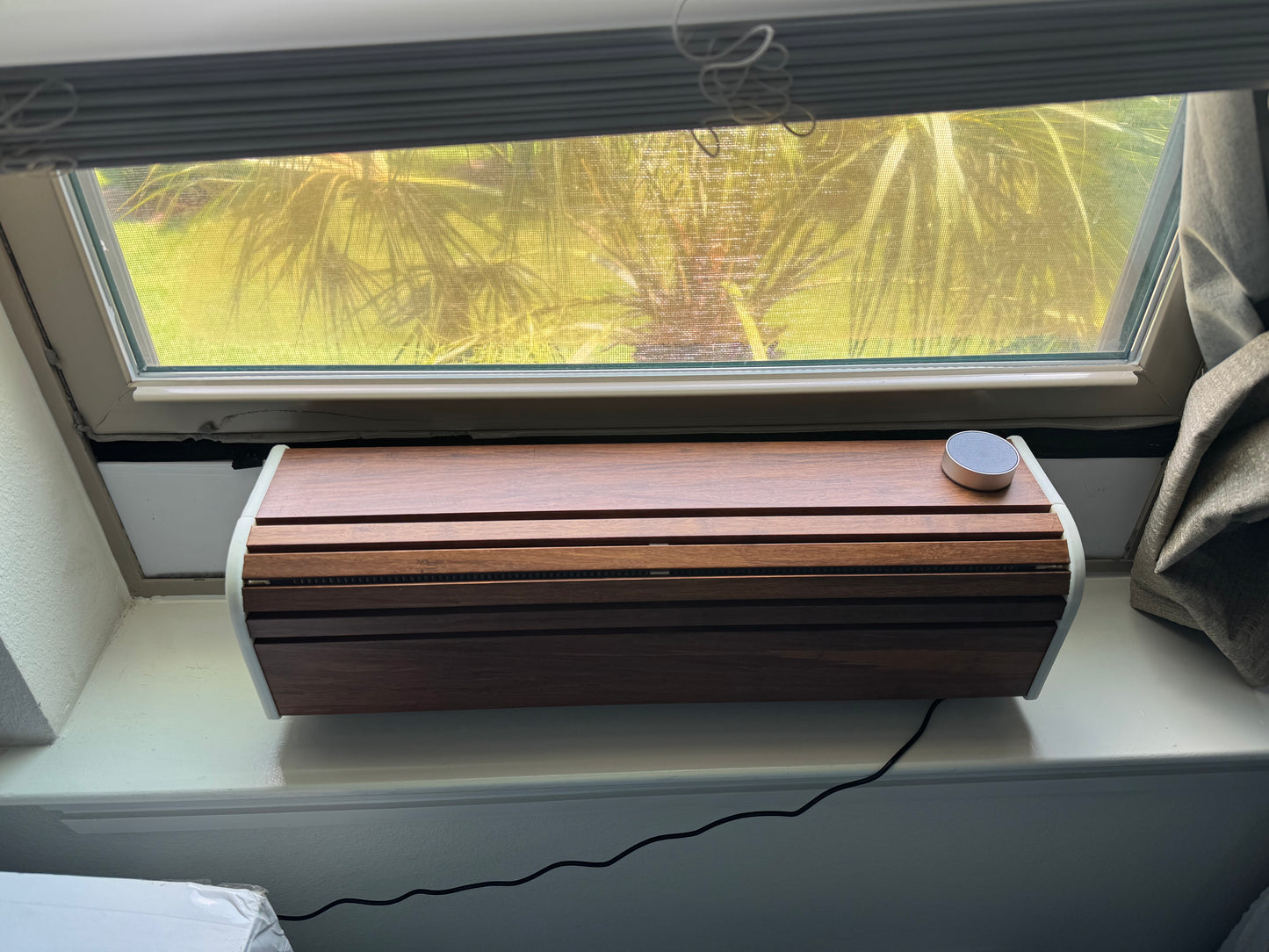 Customer SWERV window ERV install in a sliding window