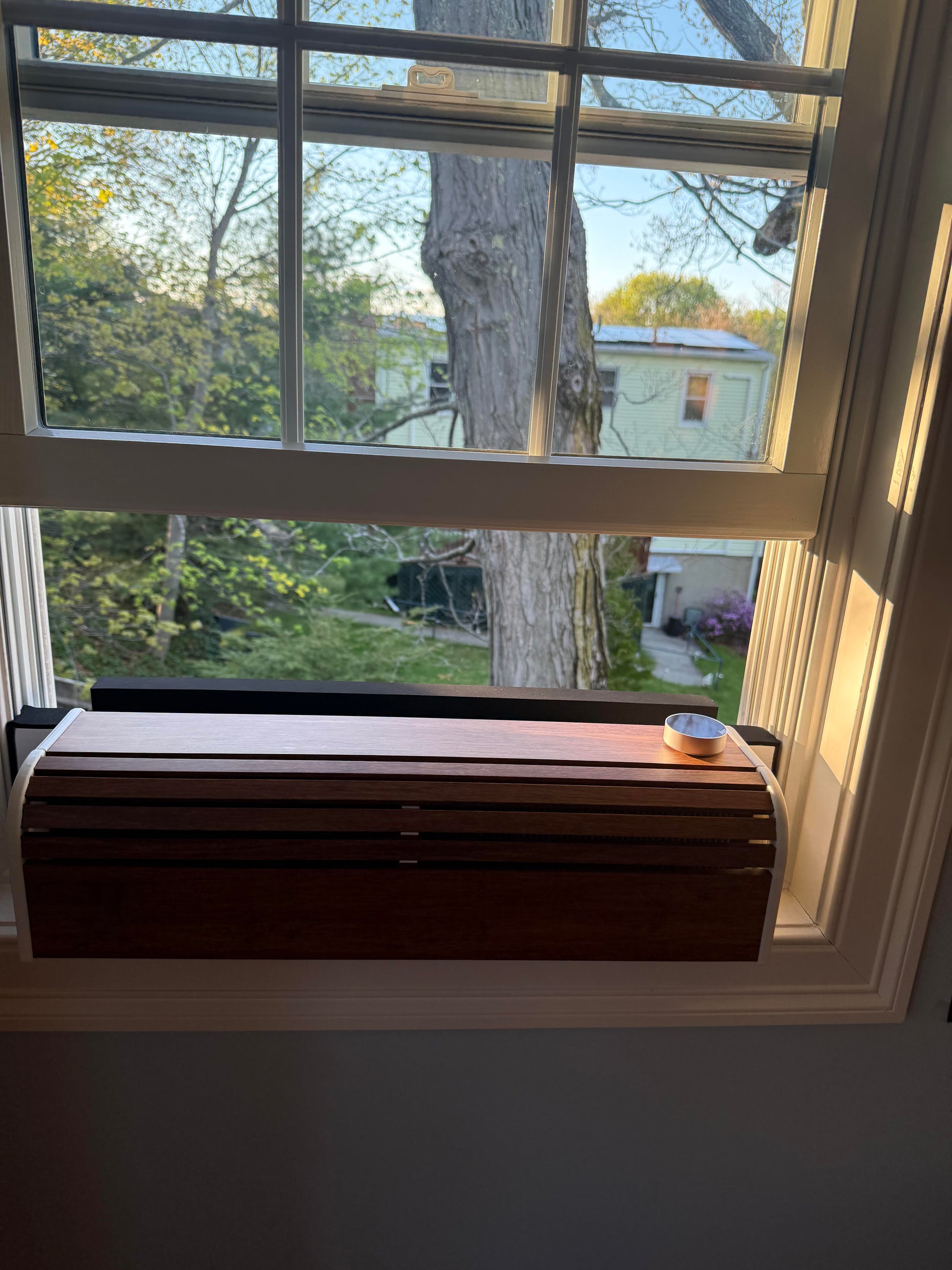 Customer SWERV window ERV installation in a home window