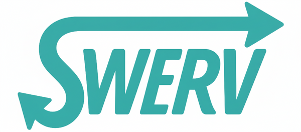 Black SWERV Logo on White Background