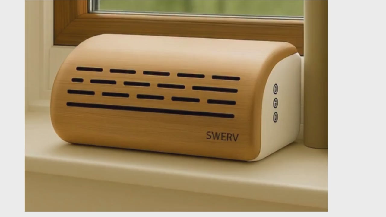 Load video: Swerv bringing in fresh air from outside and pushing out stale dirty air from inside.